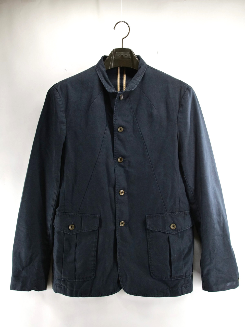 Rag & Bone NY Mens 42 Navy Blue Utility Field Jacket Blazer Military Chore Coat